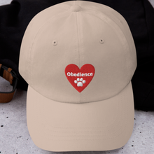 Load image into Gallery viewer, Obedience w/ Paw in Heart Hats
