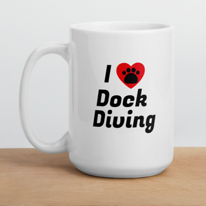 I Heart w/ Paw Dock Diving Mug
