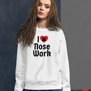 I Heart w/ Paw Nose Work Sweatshirts - Light