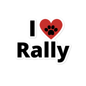 I Heart Rally Stickers-4x4 or 5.5x5.5