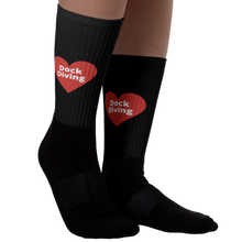Load image into Gallery viewer, Dock Diving in Heart Socks-Black
