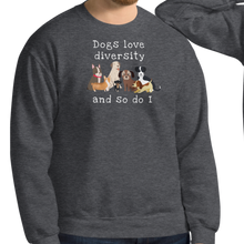 Load image into Gallery viewer, Dogs Love Diversity Sweatshirts - Dark
