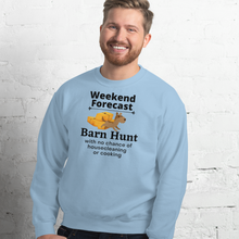 Load image into Gallery viewer, Barn Hunt Weekend Forecast Sweatshirts - Light
