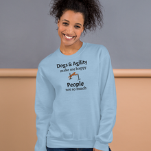 Load image into Gallery viewer, Dogs &amp; Agility Make Me Happy Sweatshirts - Light
