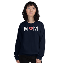 Load image into Gallery viewer, Mom with Dog Paw in Heart Dark Sweatshirts
