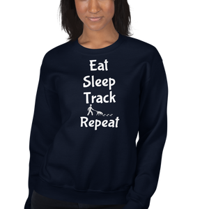 Eat Sleep Track Repeat Sweatshirts - Dark
