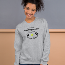 Load image into Gallery viewer, Buy Happiness w/ Dogs &amp; Flyball Sweatshirts - Light
