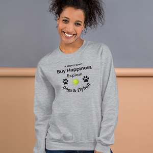 Buy Happiness w/ Dogs & Flyball Sweatshirts - Light