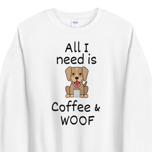 Load image into Gallery viewer, All I Need is Coffee &amp; WOOF Sweatshirts - Light
