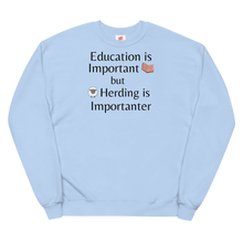 Load image into Gallery viewer, Sheep Herding is Importanter Sweatshirts - Light
