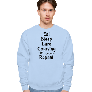 Eat Sleep Lure Coursing Repeat Sweatshirts - Light