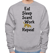 Load image into Gallery viewer, Eat Sleep Scent Work Repeat Sweatshirts - Light
