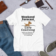 Load image into Gallery viewer, Lure Coursing Weekend Forecast T-Shirts - Light
