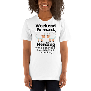 Sheep Herding Weekend Forecast T-Shirts - Light