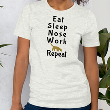 Load image into Gallery viewer, Eat Sleep Nose Work Repeat T-Shirts - Light
