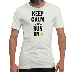 Keep Calm & Run On Flyball with Tennis Ball T-Shirts - Light