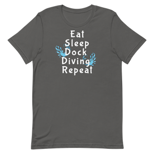 Eat Sleep Dock Diving Repeat T-Shirts - Dark