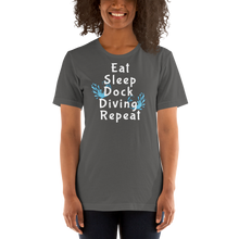 Load image into Gallery viewer, Eat Sleep Dock Diving Repeat T-Shirts - Dark
