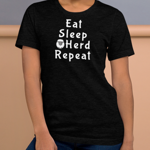 Eat Sleep Sheep Herd Repeat T-Shirts - Dark