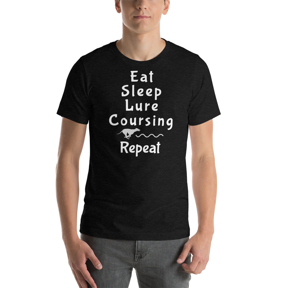 Eat Sleep Lure Coursing Repeat T-Shirts - Dark