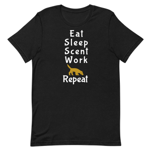 Eat Sleep Scent Work Repeat T-Shirts - Dark