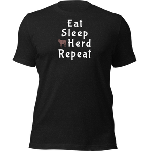Eat, Sleep, Cattle Herd, Repeat T-Shirts - Dark