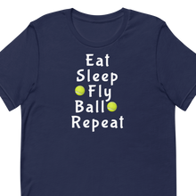 Load image into Gallery viewer, Eat Sleep Flyball Repeat T-Shirts - Dark
