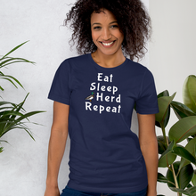 Load image into Gallery viewer, Eat Sleep Duck Herd Repeat T-Shirts - Dark
