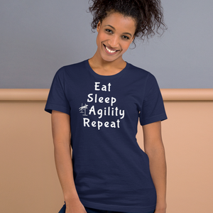 Eat Sleep Agility Repeat T-Shirts - Dark