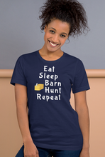 Load image into Gallery viewer, Eat Sleep Barn Hunt Repeat T-Shirts - Dark
