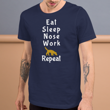 Load image into Gallery viewer, Eat Sleep Nose Work Repeat T-Shirts - Dark
