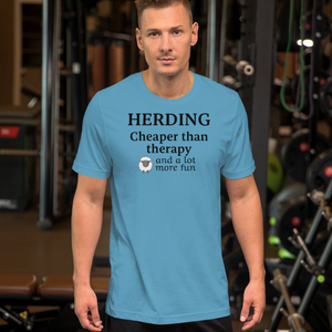 Sheep Herding Cheaper than Therapy T-Shirts - Light