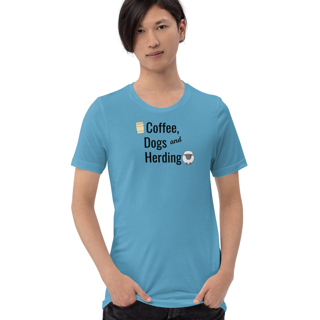 Coffee, Dogs & Sheep Herding T-Shirts - Light