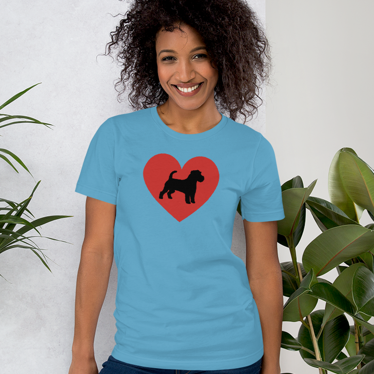 Russell Terrier in Heart T-Shirts - Light