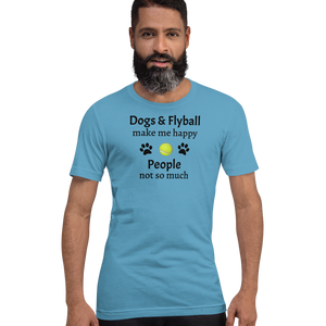 Dogs & Flyball Make Me Happy T-Shirts - Light