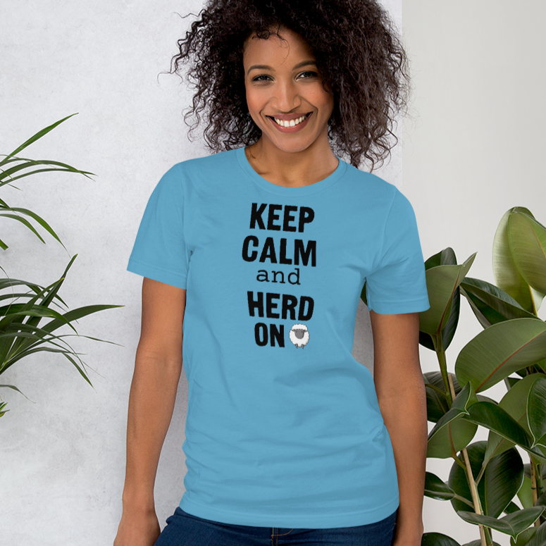 Keep Calm & Sheep Herd On T-Shirts - Light