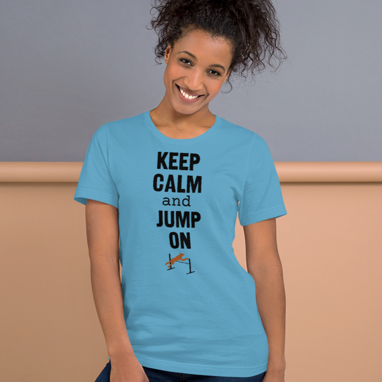 Keep Calm Jump On Agility T Shirts Light MrGsTs