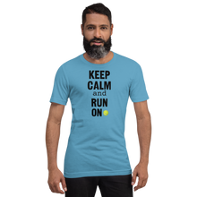 Load image into Gallery viewer, Keep Calm &amp; Run On Flyball with Tennis Ball T-Shirts - Light
