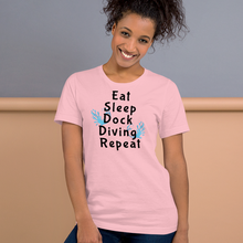 Load image into Gallery viewer, Eat Sleep Dock Diving Repeat T-Shirt - Light
