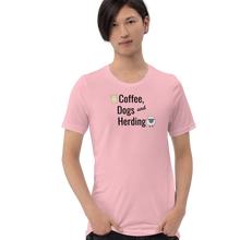 Load image into Gallery viewer, Coffee, Dogs &amp; Sheep Herding T-Shirts - Light
