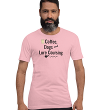 Load image into Gallery viewer, Coffee, Dogs &amp; Lure Coursing T-Shirts - Light
