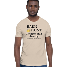 Load image into Gallery viewer, Barn Hunt Cheaper than Therapy T-Shirts - Light
