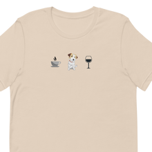 Load image into Gallery viewer, Cris B - Coffee, Russell Terrier, &amp; Wine T-Shirts - Light
