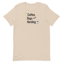 Load image into Gallery viewer, Coffee, Dogs &amp; Sheep Herding T-Shirts - Light
