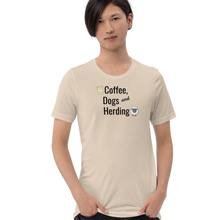 Load image into Gallery viewer, Coffee, Dogs &amp; Sheep Herding T-Shirts - Light
