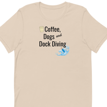 Load image into Gallery viewer, Coffee, Dogs &amp; Dock Diving T-Shirts - Light

