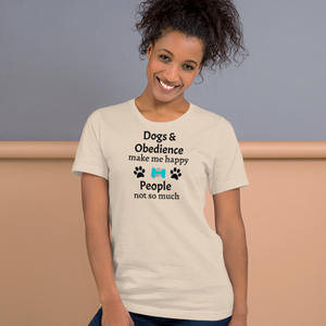 Dogs & Obedience Make Me Happy T-Shirts - Light