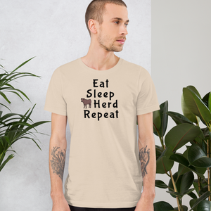 Eat, Sleep, Cattle Herd, Repeat T-Shirts - Light