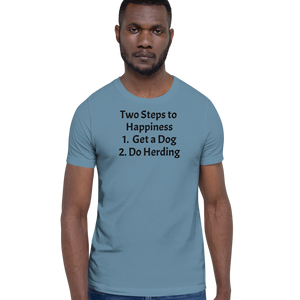 2 Steps to Happiness - Herding T-Shirts - Light