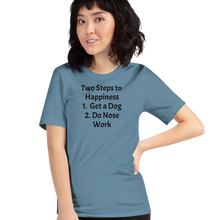 Load image into Gallery viewer, 2 Steps to Happiness - Nose Work T-Shirts - Light
